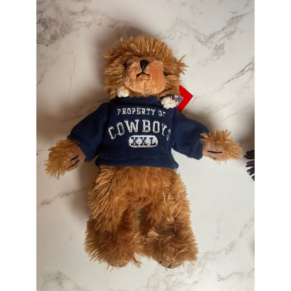 Good Stuff Dallas Cowboys Plush Bear Unisex Small Brown Navy Hoodie NFL Star